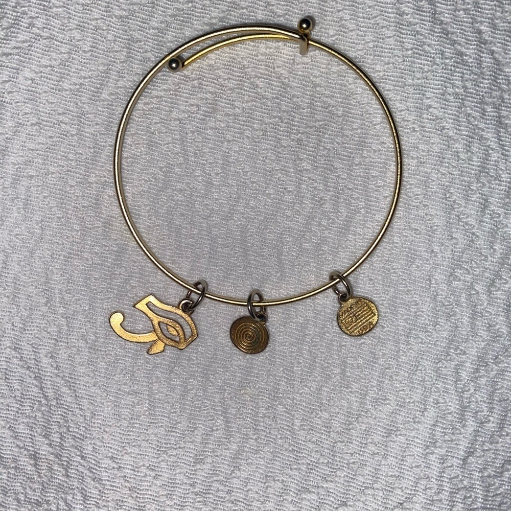 CLEA RAY Eye of Horus Charm Bracelet with Sliding Adjustable Catch Made in USA